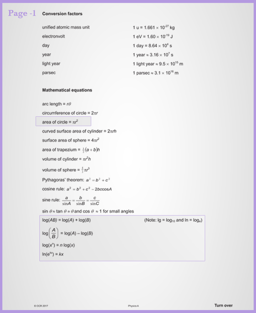 Aslevel Physics Formula Sheet Hubpages